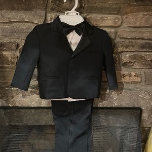 Boys Tux   Black with bow tie